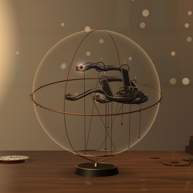 The sphere on a watchmaker's desk